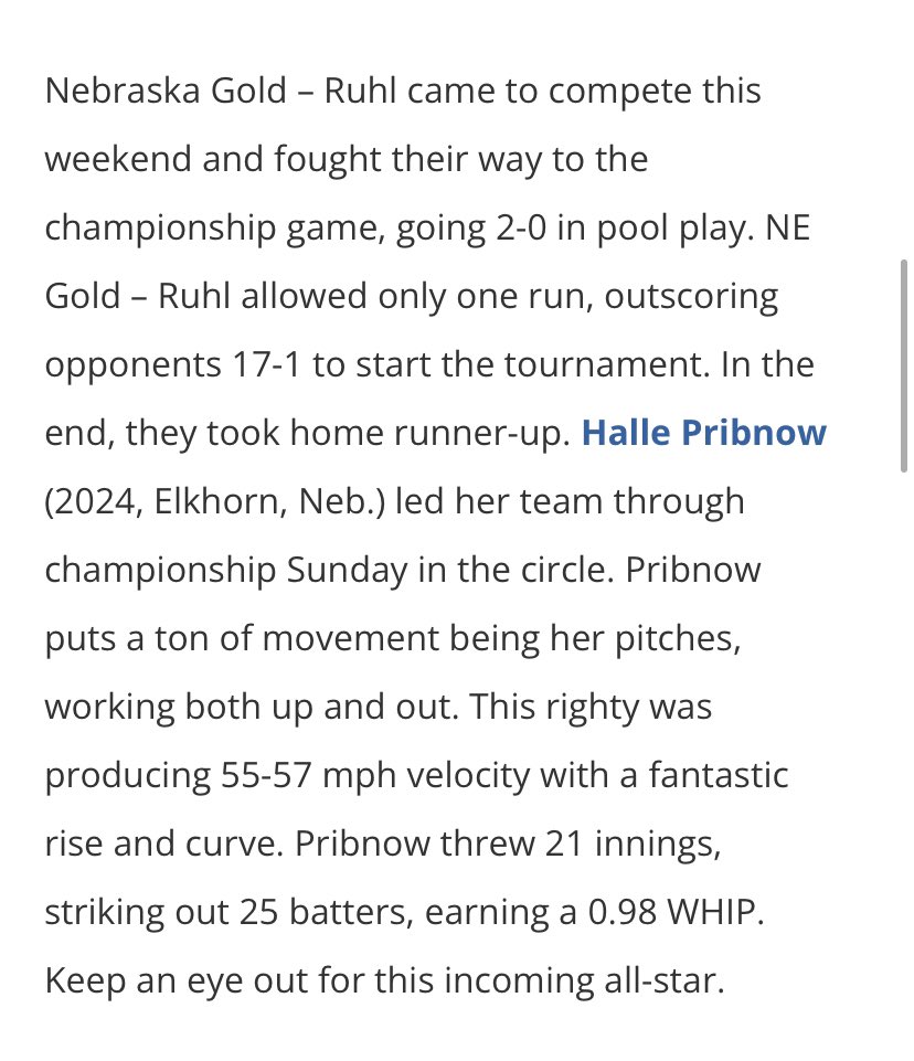 NeGold_Ruhl's tweet photo. We 👀 you @hallepribnow @ENHSSoftball #GoldDNA https://t.co/LR6PfXESnr