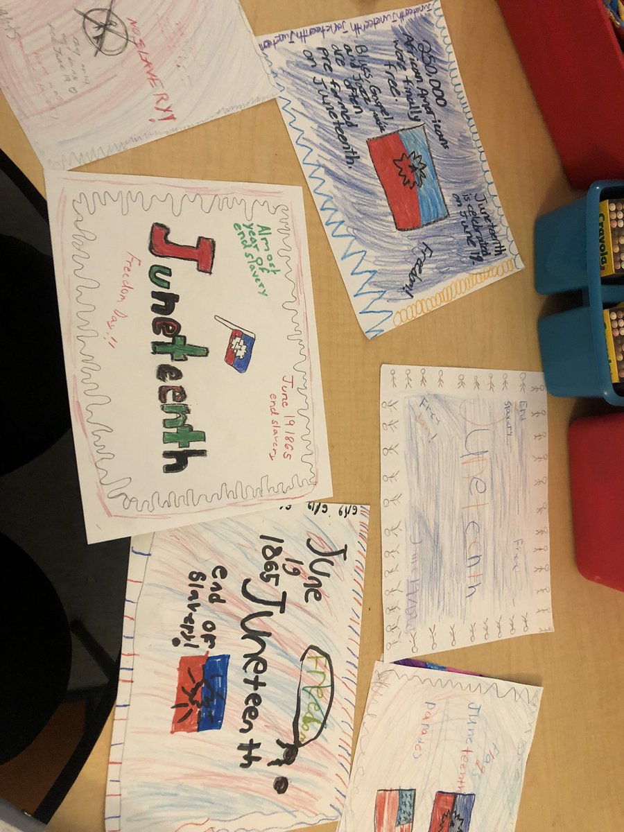 4th graders share what they learned about Juneteenth! #Brooklyn Park Elementary #aacpsawesome