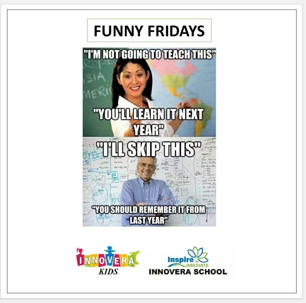 InnoveraSchool's tweet photo. #Innovera #admissionopen2022_2023 #funnyfriday https://t.co/EfD2kczDw0