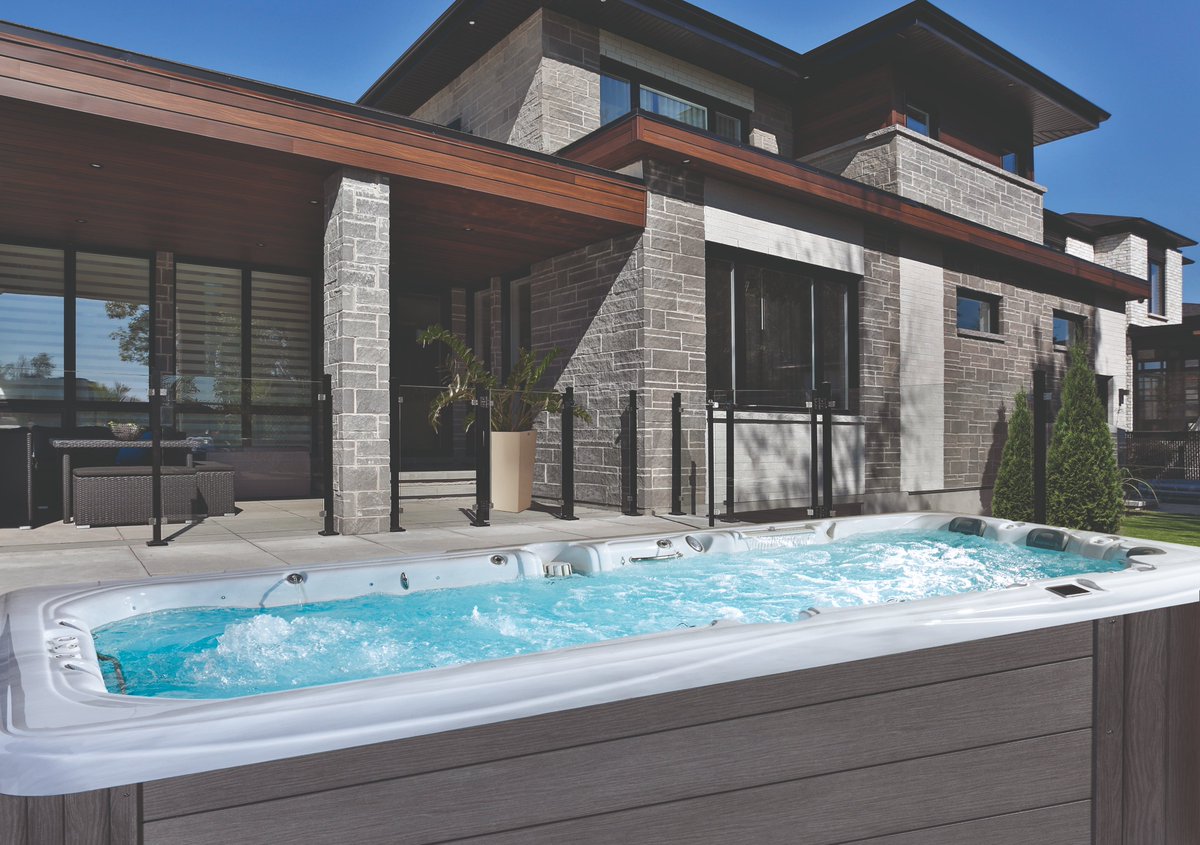 Our Aquex line of Swim Spas is available in 13', 17' and a Dual 19' size. Use it to swim, stretch, row, relax and enjoy. It’s your own personal gym and pool in one!