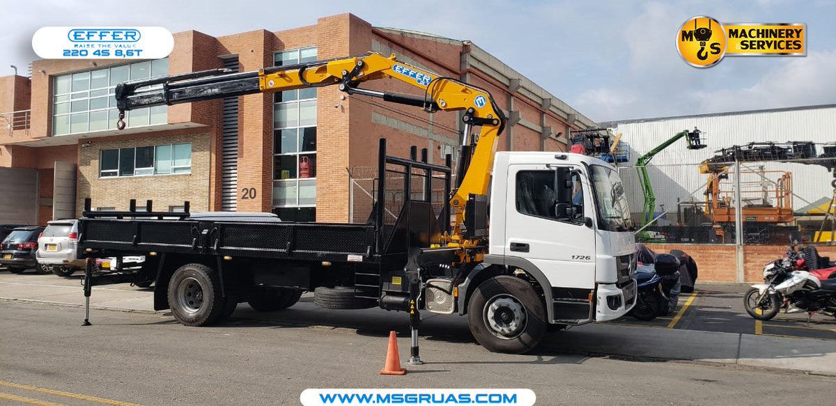 msgruas's tweet photo. 🚚 Nuestro camión #Mercedes #Atego con brazo #Effer 220 4S 8,6T. 
#msgruas https://t.co/GIlvSneivK