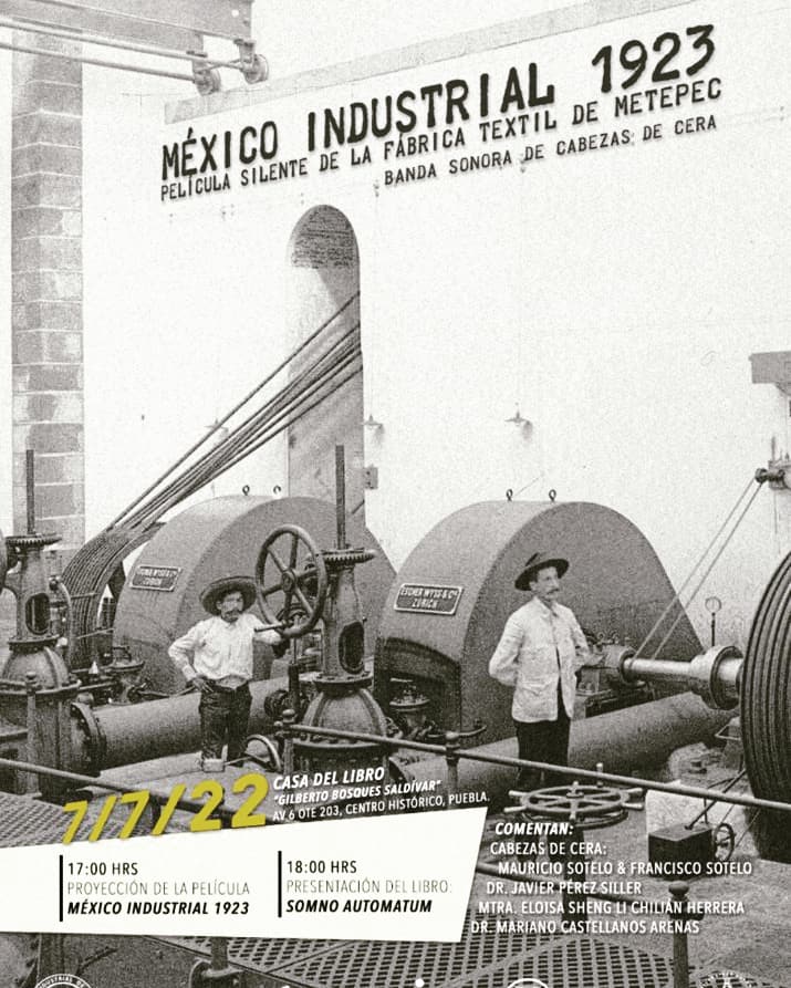 Nos vemos pronto en Puebla para presentar oficialmente la edición del libro-DVD-CD  SOMNO AUTOMATUM.
Proyección y comentarios por parte de todos los involucrados en este entrañable proyecto, allá nos vemos.
