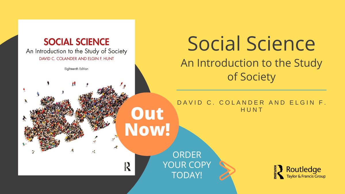 tandfhss's tweet photo. Now in its eigthteenth edition, Social Science: An Introduction to the Study of Society approaches its study from a common sense perspective, rather than a formalistic perspective more common in social science texts.

Request your inspection copy today: https://t.co/8pzSxnbIg5 https://t.co/LS1dt6yaoh