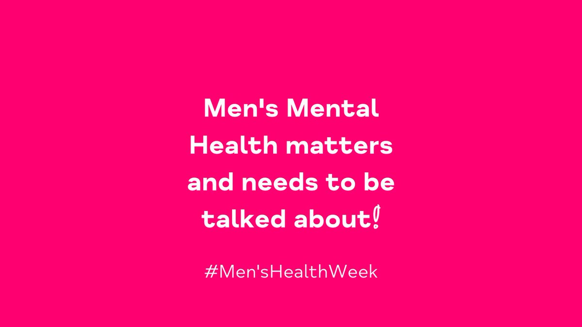 rb_mind's tweet photo. As Men's Health Week comes to an end we want to highlight the importance of Men's Mental Health. It matters and needs to be talked about.
So, check in on your male friends, family members and colleagues.
#Men'sHealthWeek #Support #RBMind https://t.co/SFr2Kbffgr