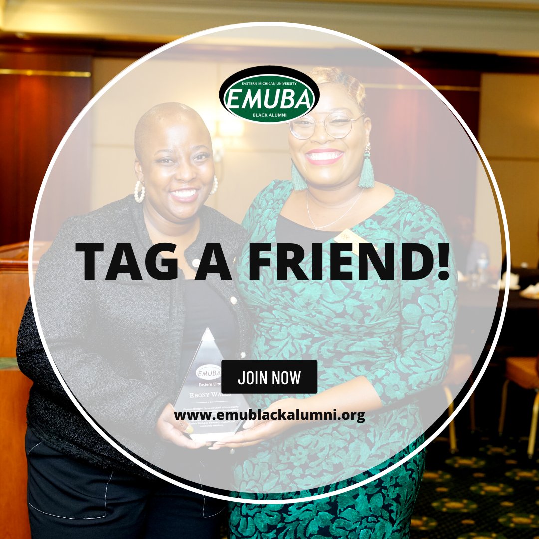 EMUBlackAlumni's tweet image. ⚡Let's Inspire a new generation! 
We want to raise our voices to all the new ones who want to be part of EMUBA. 
Tag all the friends that you have made during your experience with EMUBA! 
Join us! 
#emuba #emubadetroit #emu