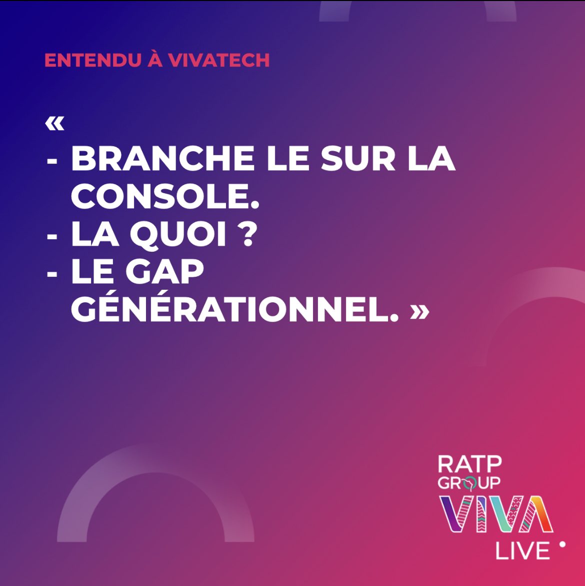 Fin de journée à <a href="/VivaTech/">VivaTech</a> 😂 #EntenduÀ #RATPGroupVivaLive #RATPLovesStartUp #RATPGroup #VivaTech