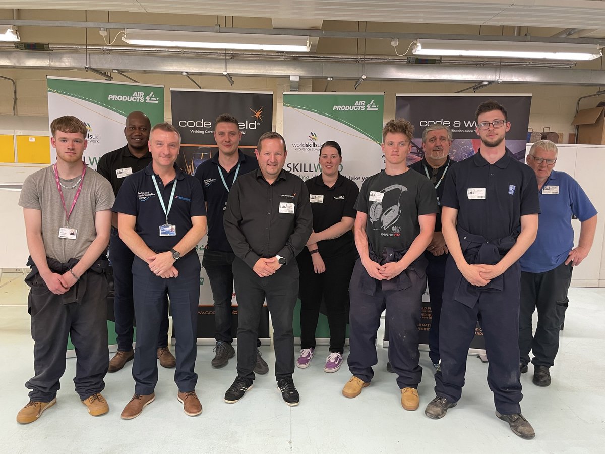 BSDCofficial's tweet photo. Congratulations to all of the competitors who battled against the hot weather in today’s national qualifier for SkillWeld 2022 at BSDC. Credit to Charlie Martin from Rolls-Royce for securing the top spot and to BSDC learner, Lewis Derwin for coming second! #WorldSkills #SkillWeld https://t.co/TmLM81TSeG