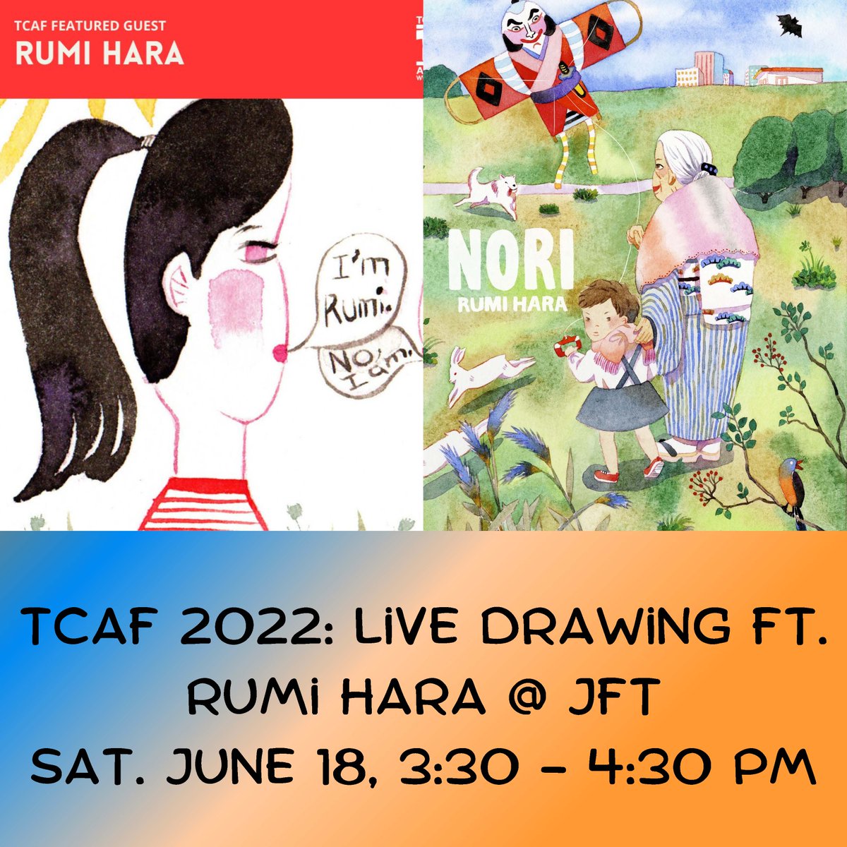 JFToronto's tweet photo. There's still time to RSVP for the Live Drawing session with @TorontoComics featured guest
Rumi Hara tomorrow June 18 @ 3:30PM at JFT!
Register for free: https://t.co/adm9tplvfM
#TCAF #TCAF2022 #RumiHara #LiveDrawing #comics #JFToronto https://t.co/n1HZXPQ6TP