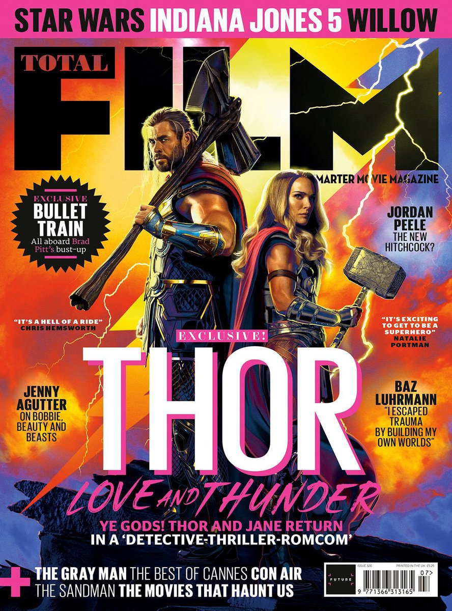 RT @GeekVibesNation: #ThorLoveAndThunder graces the cover of @totalfilm 

#Thor 
#MightyThor https://t.co/UNCOE27Qnu