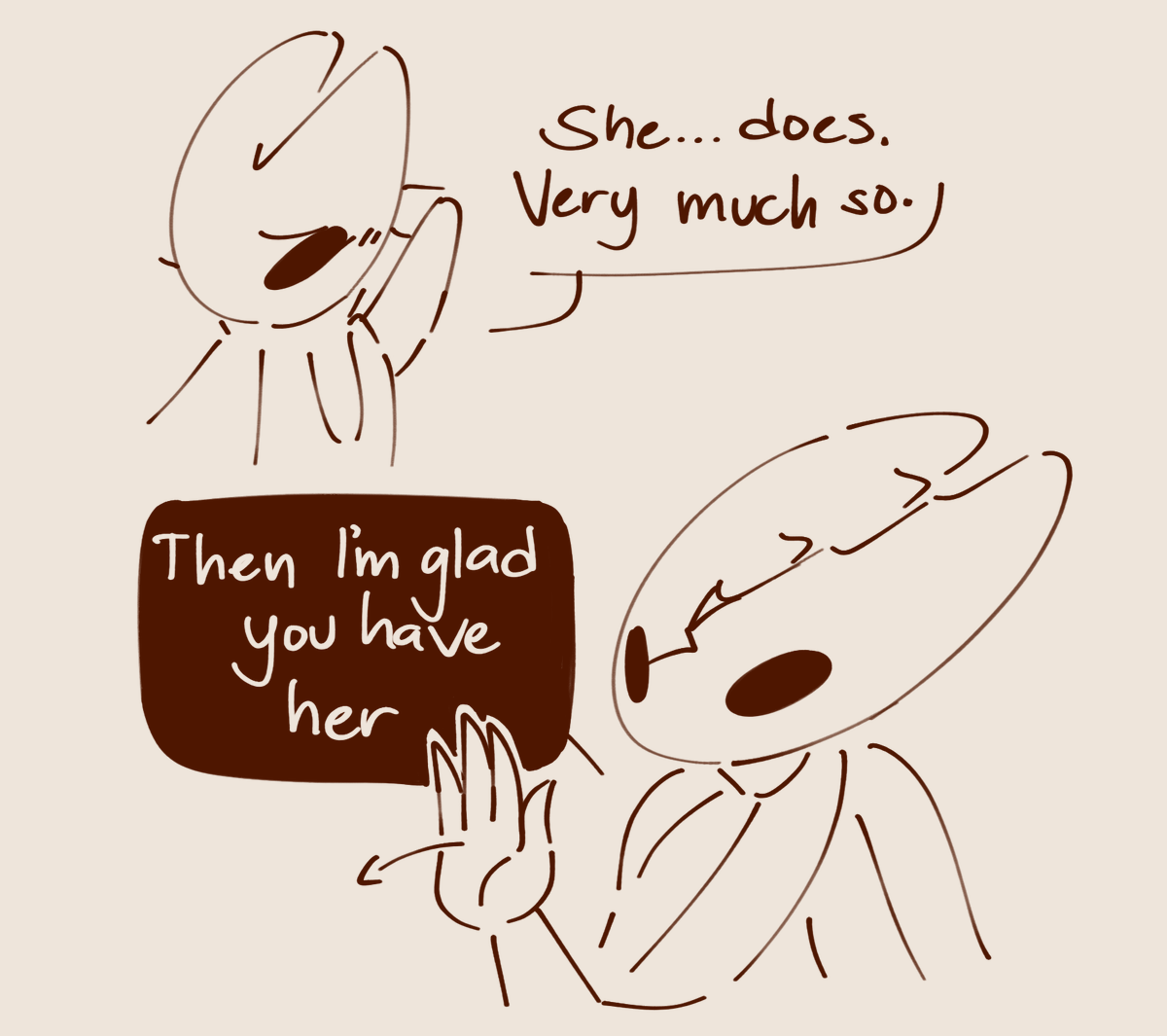 and what hollow thinks of her :) #HollowKnight 