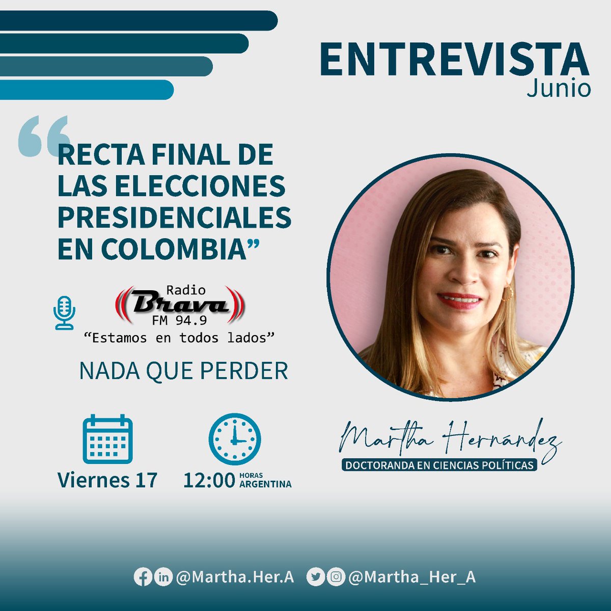 PortalInfoYa's tweet photo. #ColombiaVota2022 Recta final 📢🎙AHORA @JuanDAnvers entrevista a Martha Hernández ➡ 👉 Escuchala https://t.co/Tq7GWS9nfU