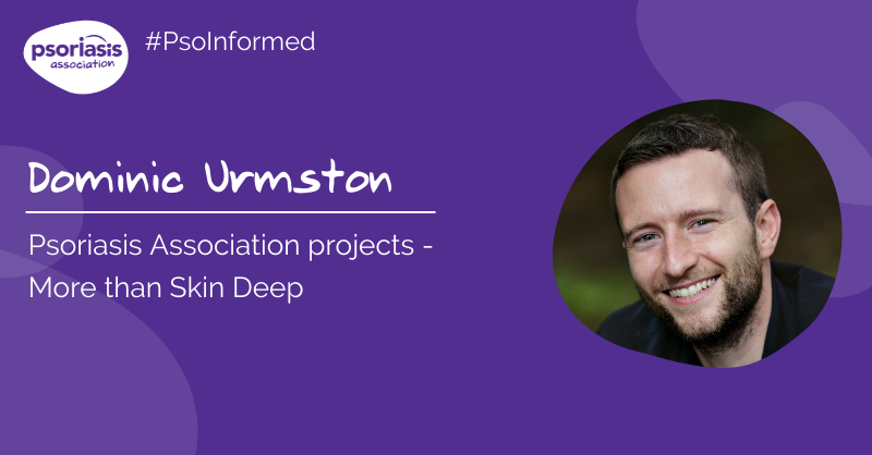 PsoriasisUK's tweet photo. Next up, Dom Urmston, our Patient Advocacy &amp; Comms Manager here at @PsoriasisUK, will provide a brief overview of the 'More than Skin Deep' report on #psoriasis &amp; #psoriaticarthritis, which was published in February. 

View the report here ➡️ https://t.co/rFtVc1QJDv

#PsoInformed https://t.co/TheOvzl51G