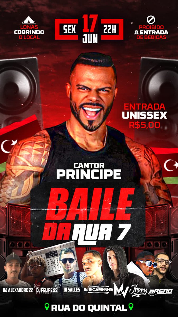 Expalha pra geral que hoje tem Príncipe no baile da rua 7 garanta ja sua Pulseira 🇱🇾🇱🇾🇱🇾🇱🇾