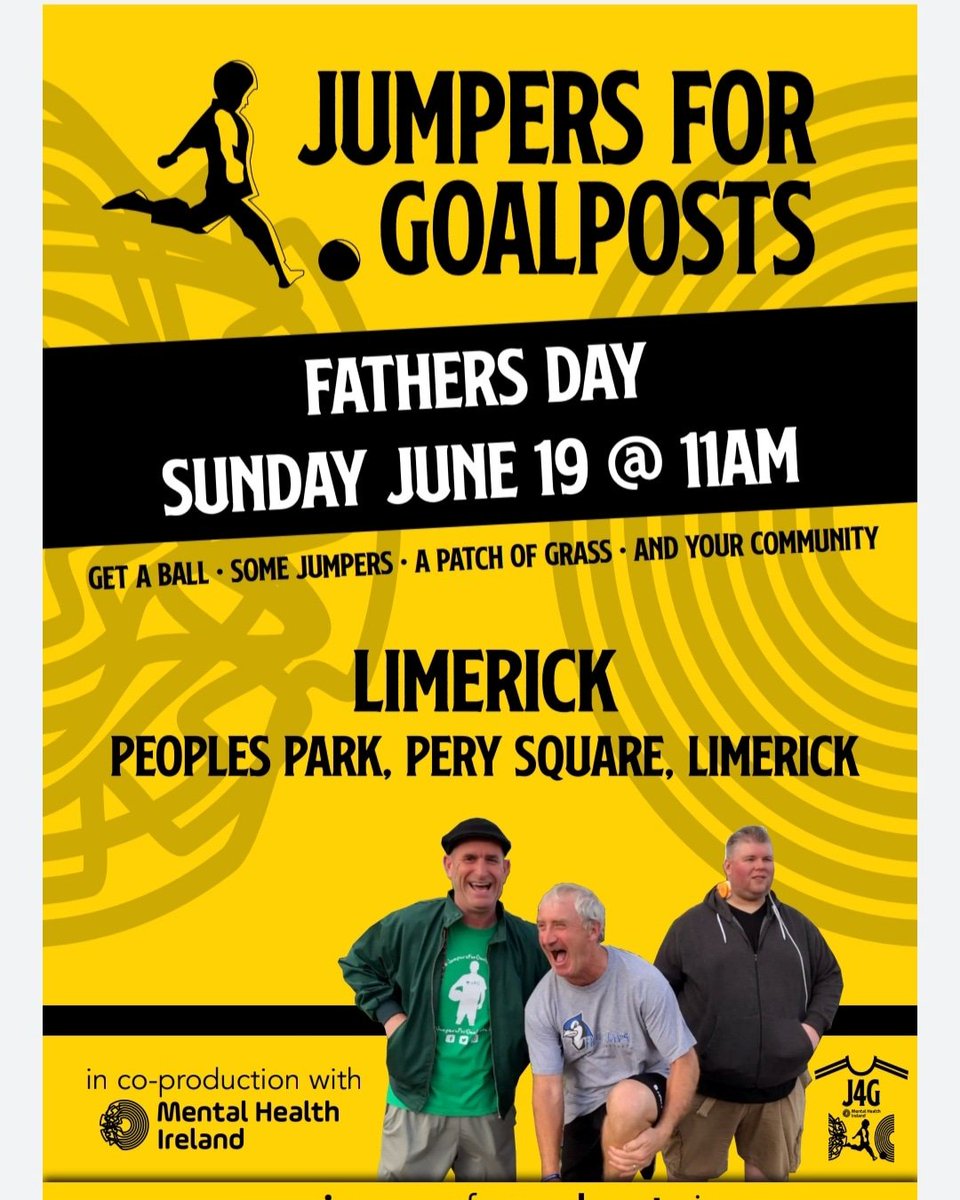 Join us this Sunday!  We will have a free raffle with some nice goodies as well.  Weather is not guarantees, but good fun is!  #j4goalposts @Limericksports @LimerickMHA @paulpartnership @ActiveCities