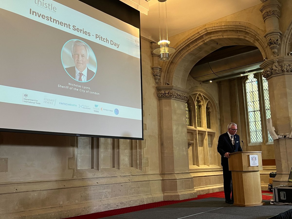 Innovate Finance (@innfin) on Twitter photo 🚀@innfin are back at The Guildhall with the Sheriff of <a href="/cityoflondon/">City of London</a>, <a href="/AllianceFintech/">FinTech Alliance</a> and a cohort of fantastic FinTechs ready to grow in the UK as part of #PitchDay
🇬🇧“FinTech is a UK- WIDE success story” - Nicholas Lyons 🚀@innfin are back at The Guildhall with the Sheriff of <a href="/cityoflondon/">City of London</a>, <a href="/AllianceFintech/">FinTech Alliance</a> and a cohort of fantastic FinTechs ready to grow in the UK as part of #PitchDay
🇬🇧“FinTech is a UK- WIDE success story” - Nicholas Lyons