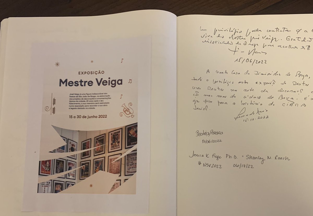 And my first NSV conference is a wrap! What an experience that I will always remember! <a href="/JessicaFiegePhD/">Jessica Fiege</a> and I visited the Palacio do Raio before leaving and made sure to add #NSV2022 to the guest book! 🇵🇹