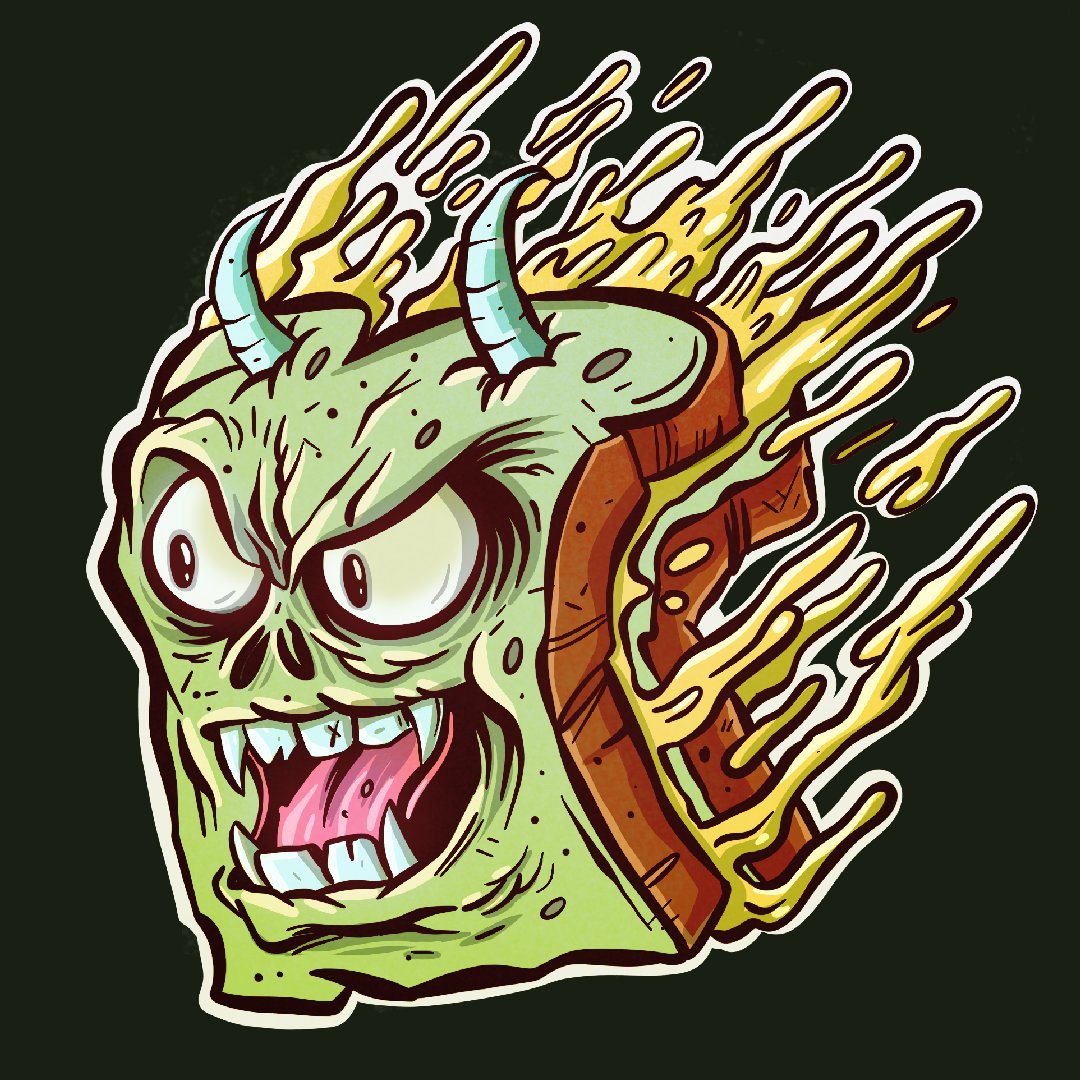 monstercadet's tweet photo. Grilled cheese surprise! 
#WAXFam Free drop for anyone holding art from MonsterBooty, Savage, or MonsterBites Schemas on #WAXP this Monday
https://t.co/FrMgJMNzoh

Hunt for schemas here: https://t.co/PNSGfMCHd7
#WAXNFT #ArtOnWAX #NEFTY #PulpFriction https://t.co/4gooLLhAs5