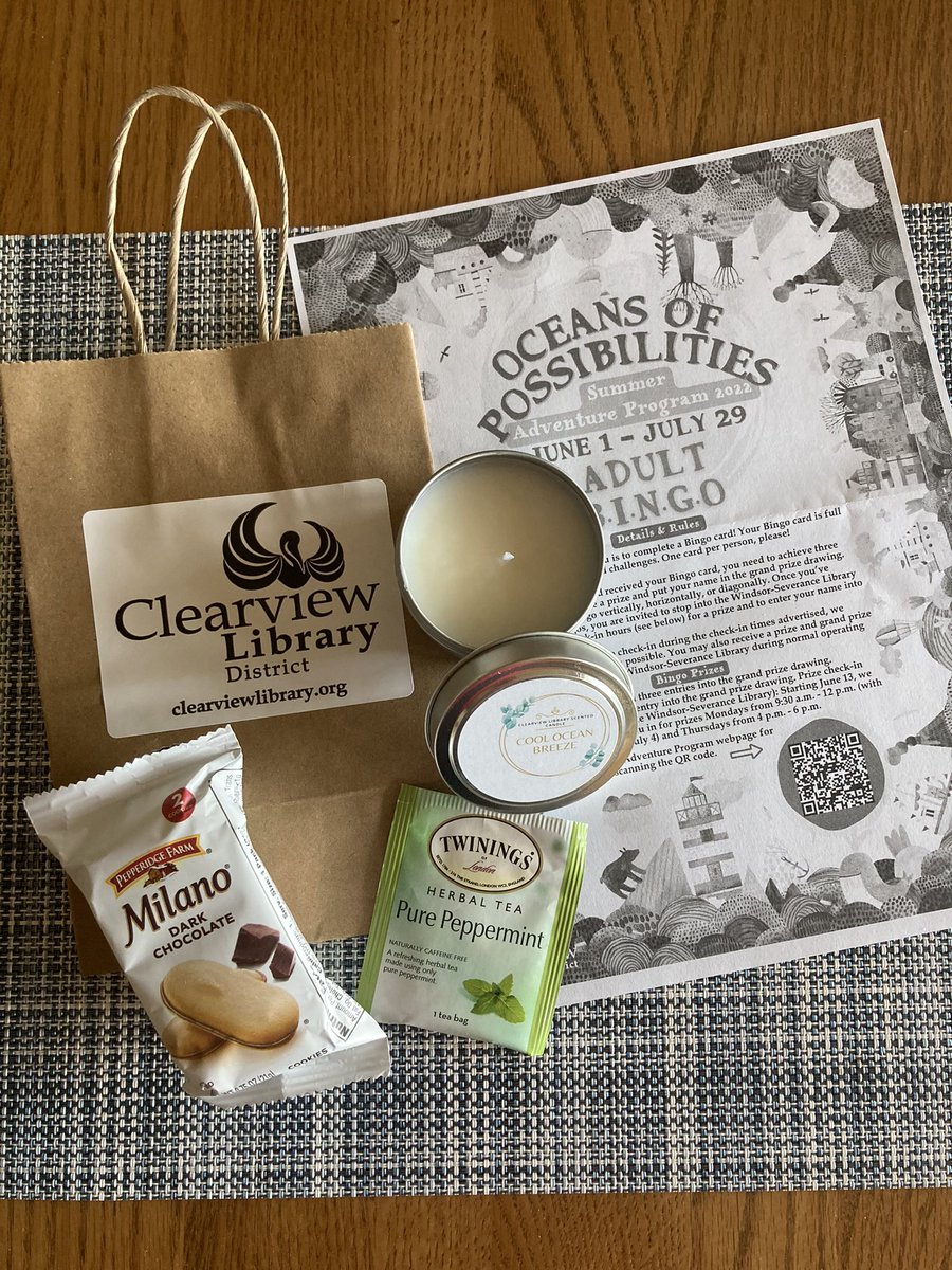 Fun prizes from my library for Summer Reading. <a href="/ClearviewLib/">CV Library District</a>