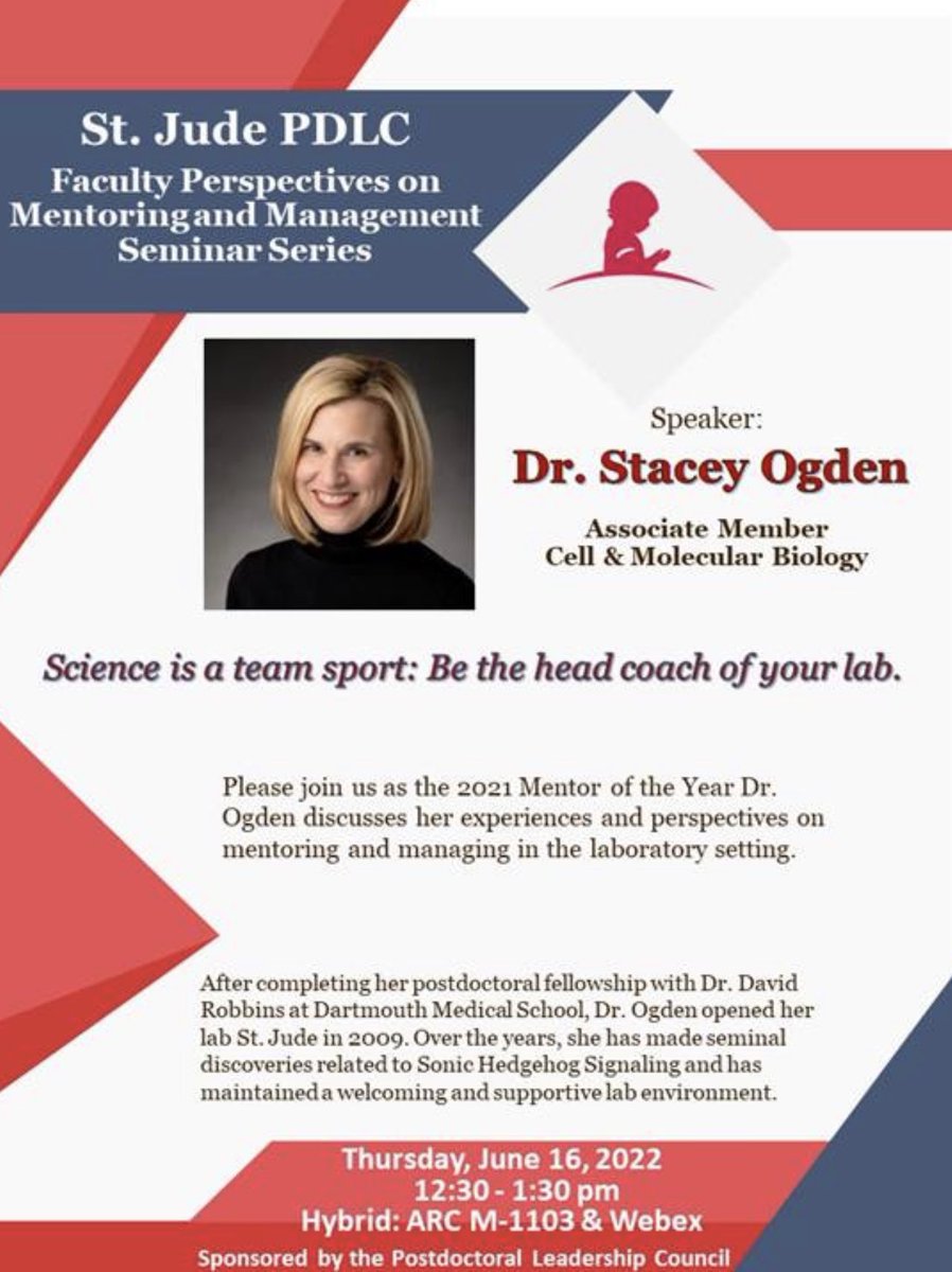 KristinWiggins1's tweet photo. @lab_ogden (as always!) gave an absolutely brilliant seminar on mentorship this week! We are so fortunate to have a stellar training environment here at @stjudegraduate school. We can learn from the best at @StJudeResearch and receive unique training opportunities like this. https://t.co/RAtD7z4uKw