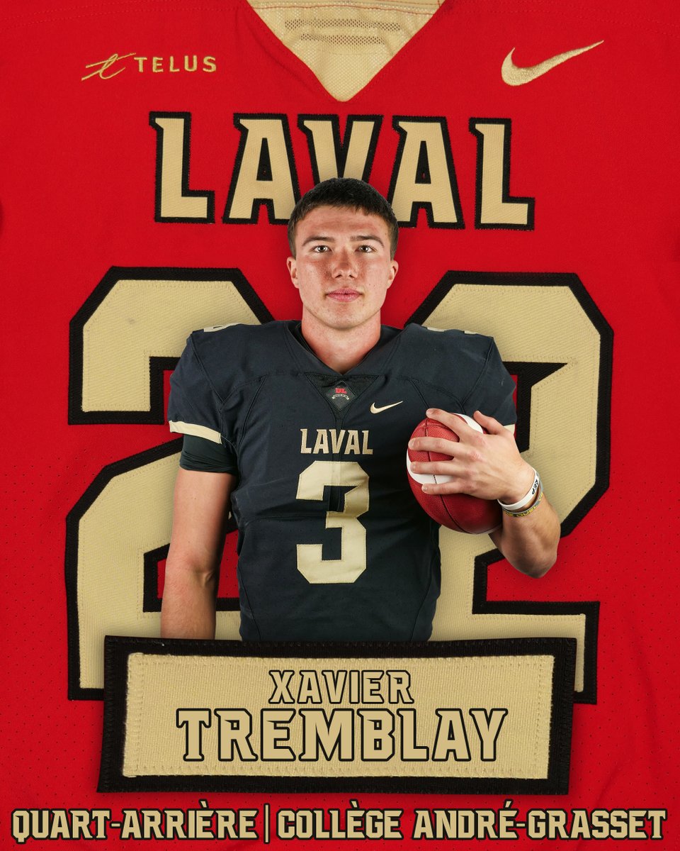rougeetor's tweet photo. 🚨 𝐑𝐞𝐜𝐫𝐮𝐭𝐞𝐦𝐞𝐧𝐭 𝟐𝟎𝟐𝟐 🏈 | Après un passage aux États-Unis, le quart-arrière Xavier Tremblay rentre au Québec! C'est avec le #RougeetOr qu'il poursuivra sa carrière!

@AndreGrasset ➡ @universitelaval 

Bienvenue dans la famille, @xavier3tremblay 🔴🔶 #GoLaval https://t.co/U3A42VGaqT