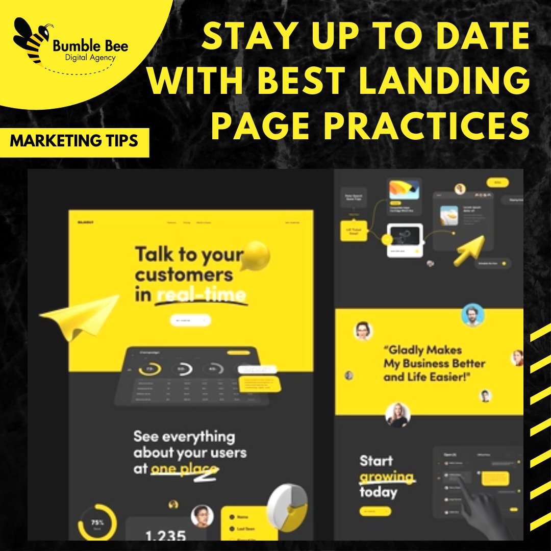AgencyBumble's tweet photo. What is a landing page? In simple terms—a marketer's best friend. This standalone page has one clear goal which is conversions.

#BumbleBee #MarketingTips #BumbleBeeDigital #DigitalMarketing
#Digital #Relevant
#TheBuzzIsEverywhere https://t.co/T6axDqtzZ5