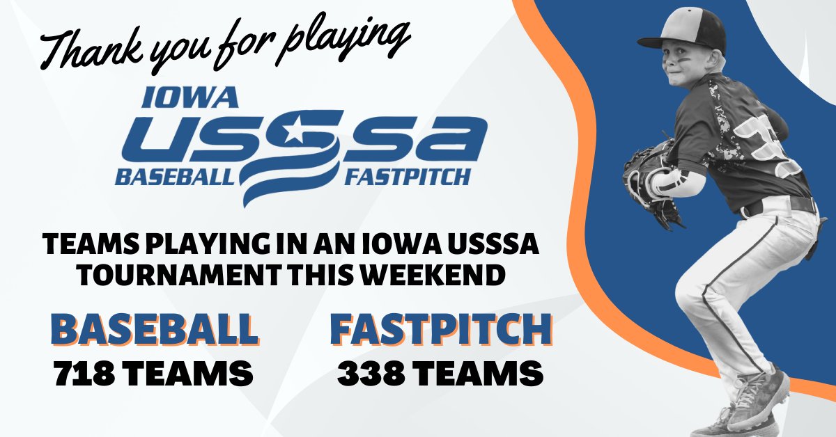 midwestusssa's tweet photo. Good luck to all of the teams participating in an Iowa USSSA event this weekend &amp; thank you for playing Iowa USSSA! 

#PlayUSSSA #iowausssabaseball #iowausssafastpitch

https://t.co/gwPfTQPHue
https://t.co/Z7kkxJSzo2 https://t.co/ZurVPowIwc