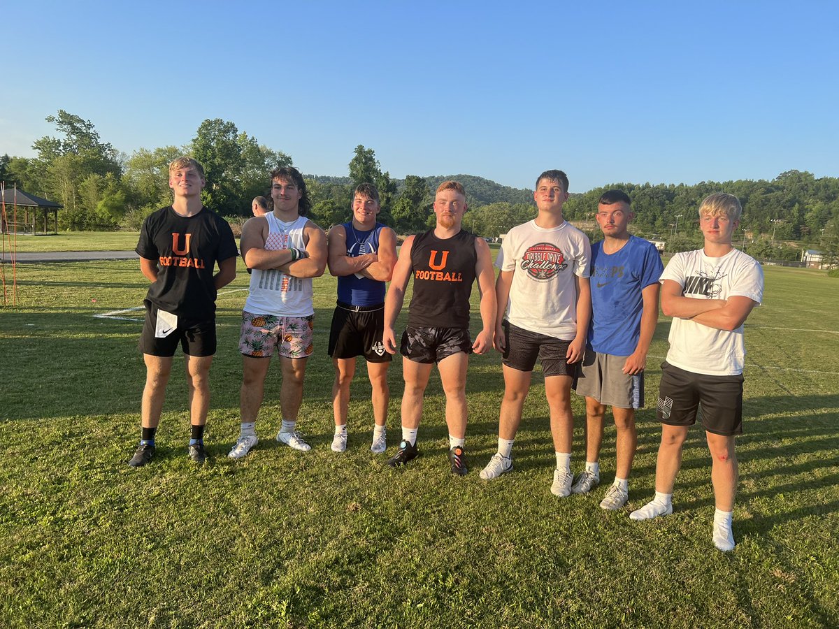 The Bell County Boys <a href="/UnionBulldogFB/">Union Football</a> Skills Development Camp, they were all business.  Thanks Coach Hilton <a href="/BellCountyFB/">Bell County Football</a> I was a Maroon &amp; White Bobcat, but proud of these Blue &amp; White Athletes. I played on the Cumberland River, they play on Log Mountain. Still a #Bobcat