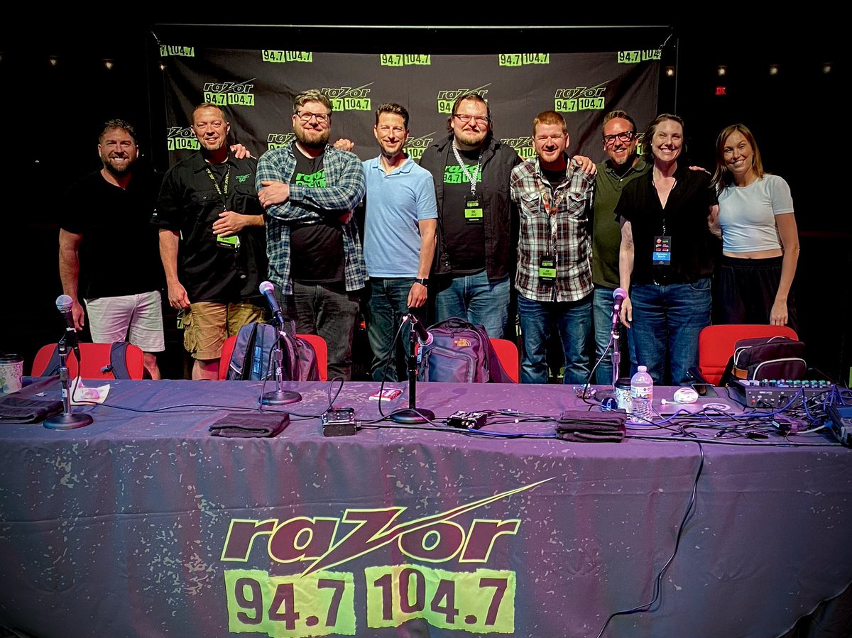 RazorWisconsin's tweet photo. Always a fun morning with @fbhwshow! Grab some tix online OR at the @FoxCitiesPAC box office for the night show TONIGHT at 7PM. 🤘🖤💚

👉 https://t.co/vLaYDEjkof https://t.co/3n8H5nTW2Z