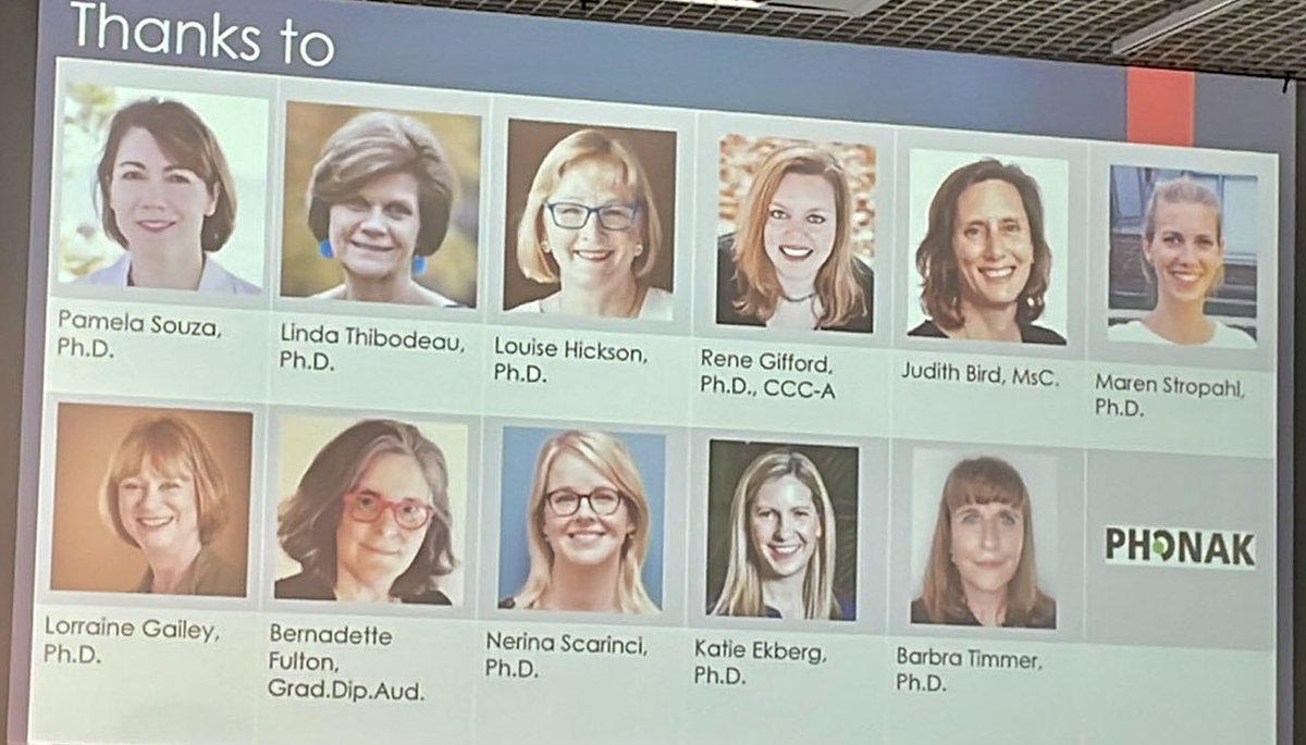 We managed to get 4/12 of the authors for Guideline on severe and profound hearing loss together at #HeAL2022 @phonak @BarbraTimmer Everyone else was represented in digital format!