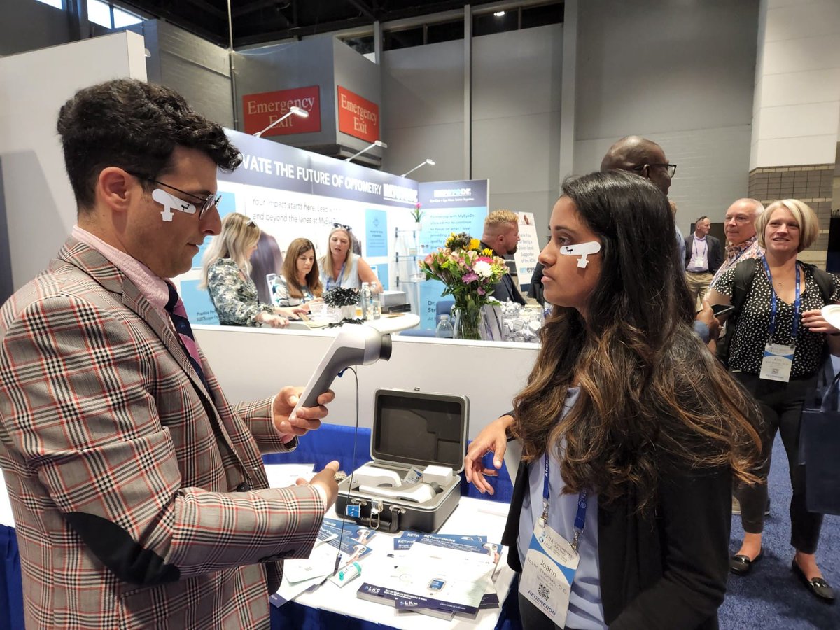 LKCTech's tweet photo. Drop by #3502 at the @AOAConnect meeting in Chicago. See the #diabeticretinopathy protocol on #RETeval Device in action— superior retinopathy progression risk assessment compared to the current standard of care! #diabetes #optometry #retina #electroretinography @iscev_org https://t.co/BhBPZjhSe7