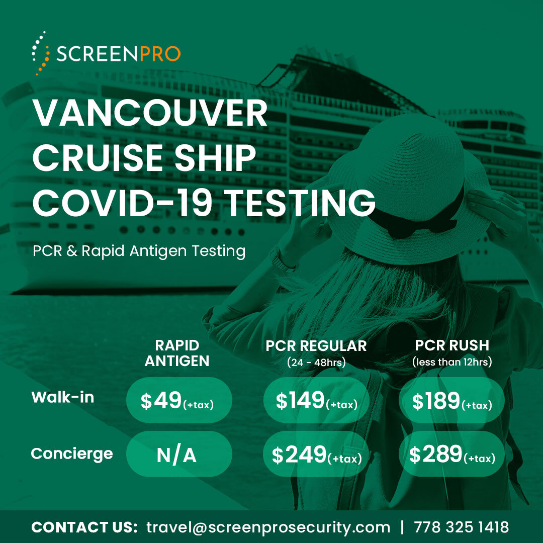 ⚓️🚢Did you know Covid-19 testing is still mandatory for Canadian cruises? Book with us for same day results! bit.ly/3pUIeRu
#Summer #Travel #Vancouver #Toronto