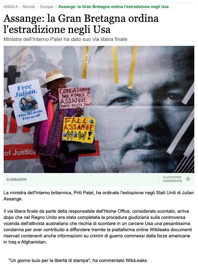 AnonHackass's tweet photo. Giorno buio per la libertà di stampa!   

#FreeAssange #FCKtheSystem #AnonymousIta #Assange #WikiLeaks https://t.co/FnvYiJRnf3