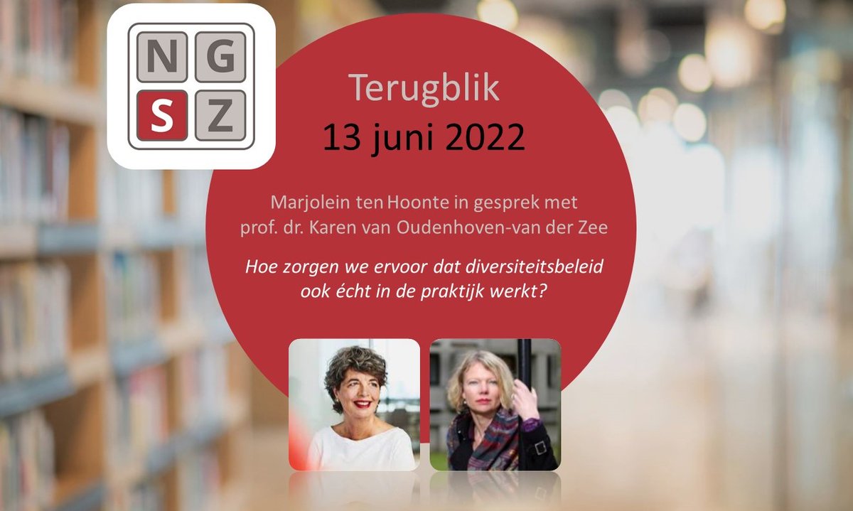 Terugblik NGSZ digitale mini-masterclass over ‘diversiteitsbeleid’: ngsz.nl/publicaties/te…
Praktisch toepasbare tips verzekerd! @MtenHoonte #karenvandenoudenhoven