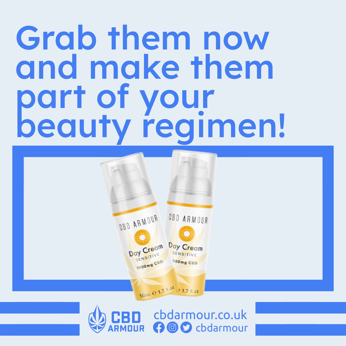 cbdarmour's tweet photo. Keep that glow with CBD Day Cream!❤️
Get yours here: https://t.co/dBOoXAnTes
#loveyourskin #ultimateglow #friday #skinessentials
#cbddaycream #daycream #cbd #cbdproducts #cbdarmour https://t.co/iNHQSoTCKd