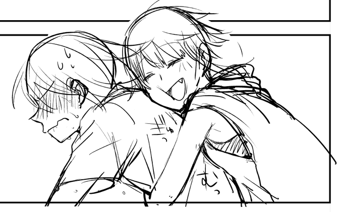 友達をチャリの後ろに乗せて気が気じゃない男体化っ子です 