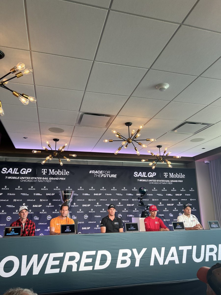 Love that Sudbury dinner jacket. <a href="/SailGPCAN/">NorthStar SailGP Team</a> has class. What better than a lumberjack for chopping down the “tallest trees” out there on Lake Michigan this weekend.