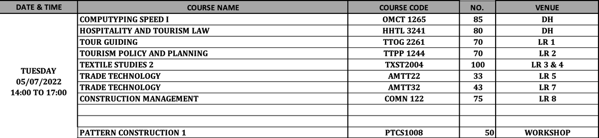 leropolytech's tweet image. #LerotholiPolytechnic #FinalExaminations #TimeTable 4th July2022 - 16th July2022 #Updated