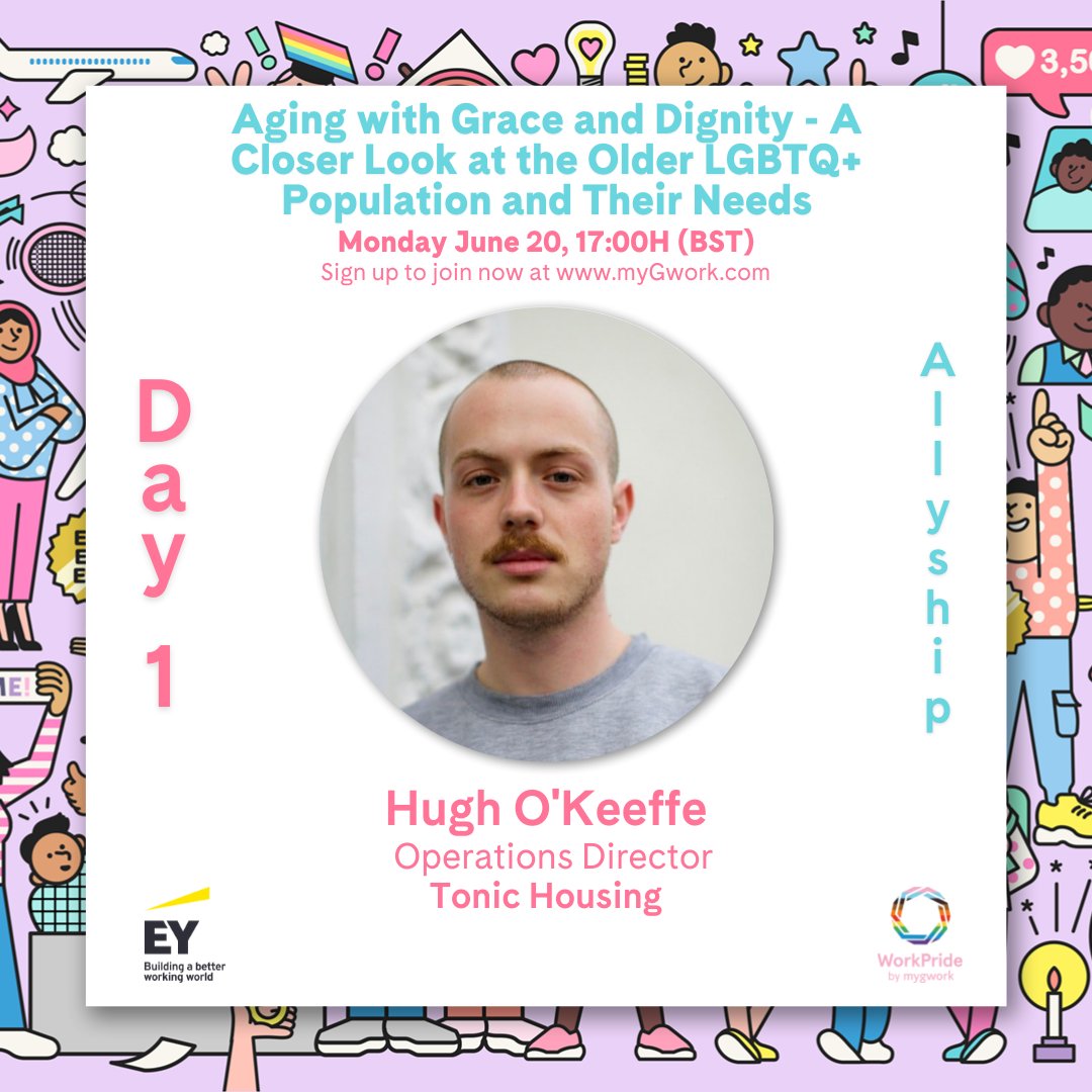 tonichousing's tweet photo. Our lovely Hugh is on the @myGwork panel 'Aging with Grace and Dignity - A Closer Look at the Older LGBTQ+ Population and Their Needs' on Monday evening!
🔗Sign up to join: https://t.co/XiH7DqGHEL
#myGwork
#workpride2022 https://t.co/t6fG85KYJx