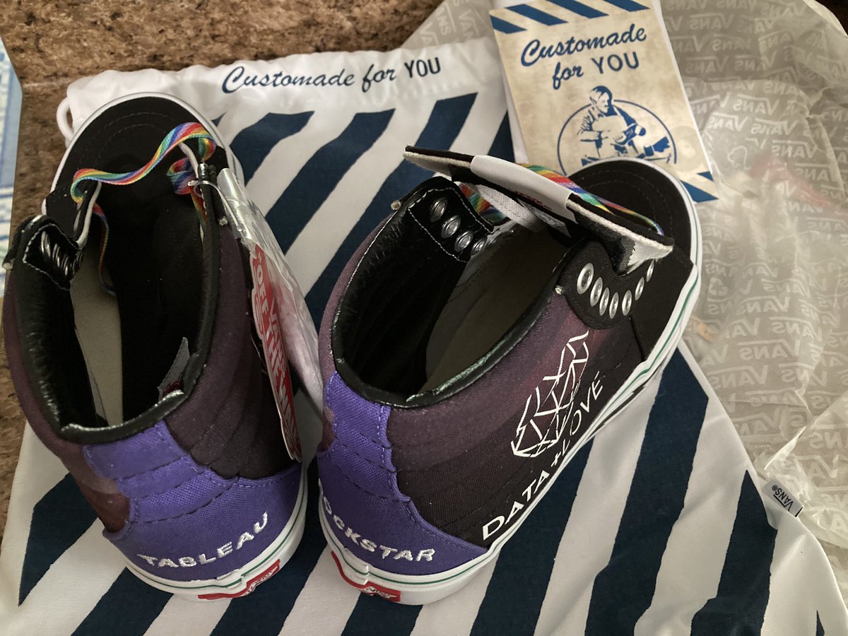 GinnyMoench's tweet photo. My #DataPlusLove custom Vans were worth the wait!!! Thanks for sharing the design @ZachBowders 😁 https://t.co/UEpyngPBqf