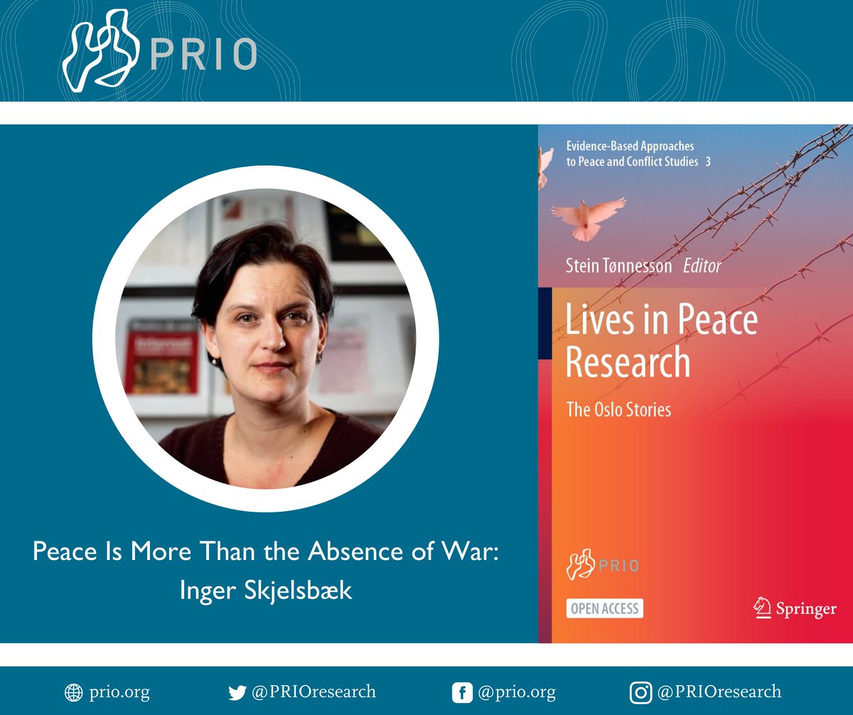 PRIO (@prioresearch) on Twitter photo What makes people feel that they have a life in #peace? More #research is needed, says psychologist and peace researcher <a href="/IngerSkjelsbaek/">Inger Skjelsbaek</a>. Read more in the new open access🔓 #book #LivesinPeaceResearch👉 bit.ly/3Oo0kFy What makes people feel that they have a life in #peace? More #research is needed, says psychologist and peace researcher <a href="/IngerSkjelsbaek/">Inger Skjelsbaek</a>. Read more in the new open access🔓 #book #LivesinPeaceResearch👉 bit.ly/3Oo0kFy