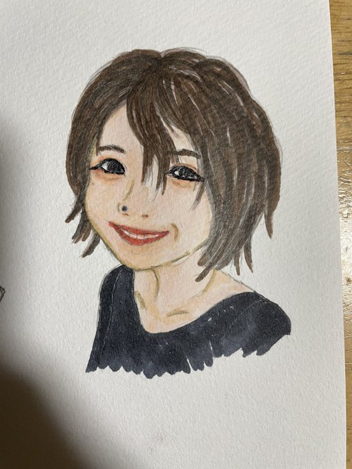 6月17日インク落ちて鼻に黒子できた 