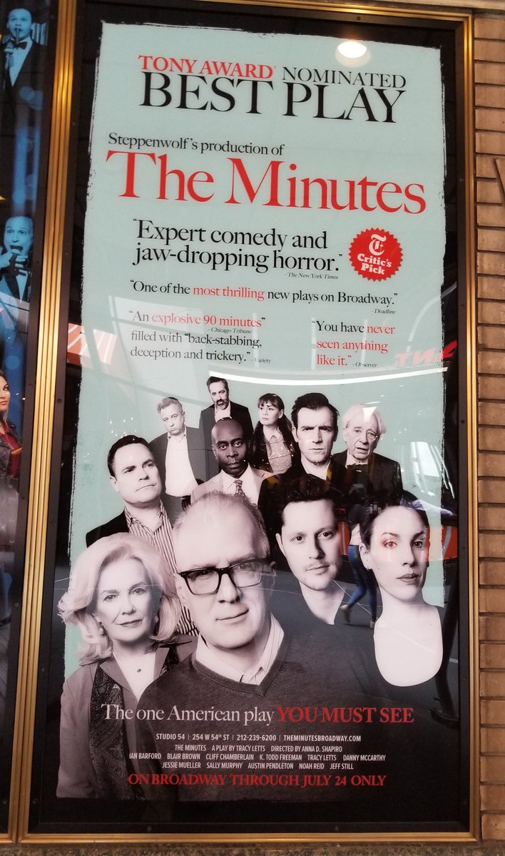 Tracy Letts is kinda scary.  He seems like he would yell at me.  But his plays are amazing! #tracyletts #theminutes #blairbrown #jessiemueller #noahreid #steppenwolf #Broadway @minutesbway