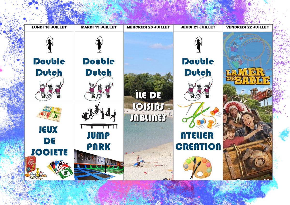 ARetrouvee's tweet photo. Bonjour à tous,

Nous sommes heureux de vous annoncer l'ouverture d'un stage de Double Dutch durant les vacances du 11 juillet au 22 juillet. Ce stage est ouvert aux enfants de 6 à 14 ans. 
Les inscriptions se font en ligne via ce formulaire :
https://t.co/0stqDj2w5H https://t.co/77an67kh9G