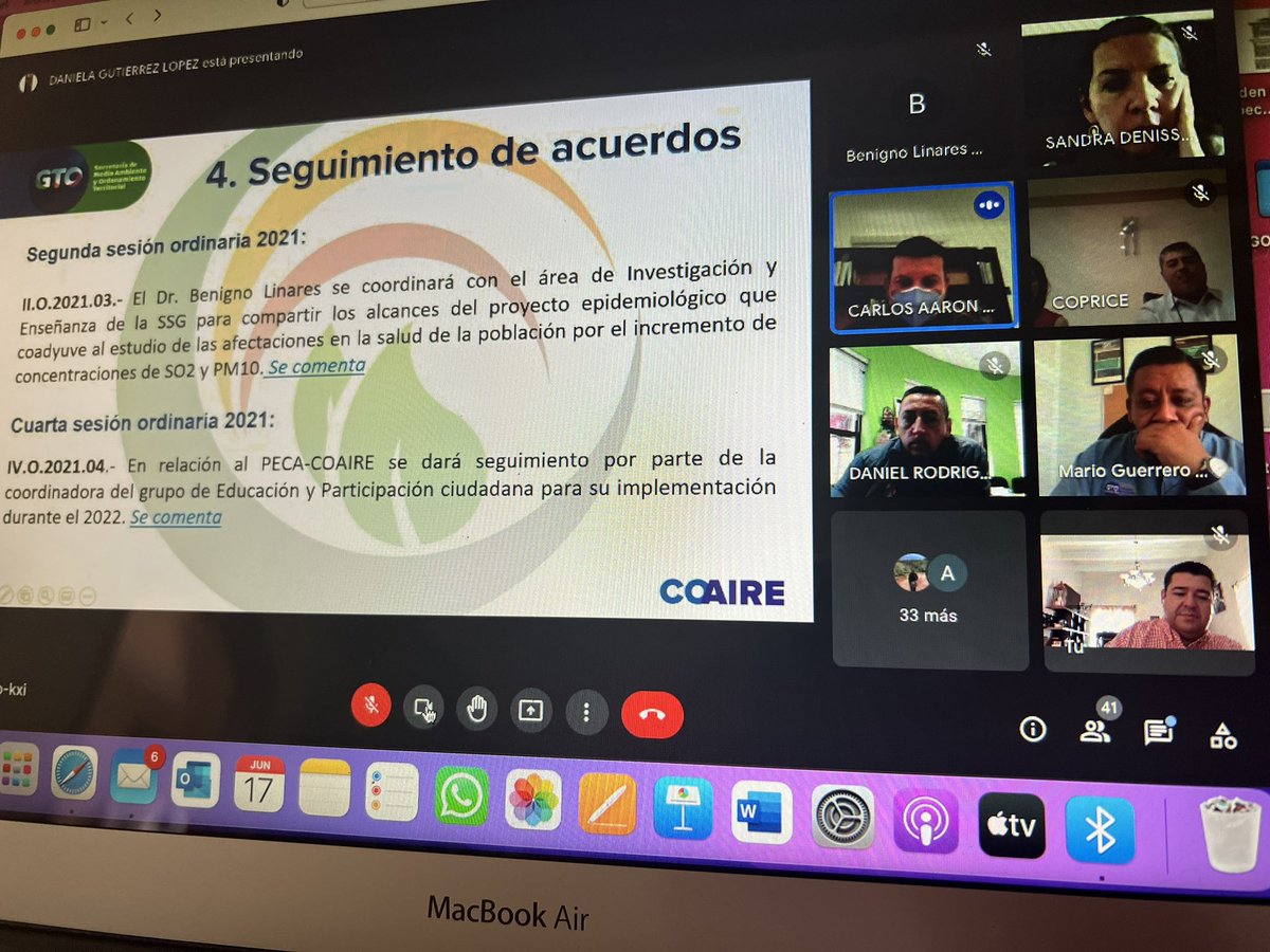 Convocatoria II sesión ordinaria 2022 COAIRE. Como invitado en esta comisión, muy interesante los temas