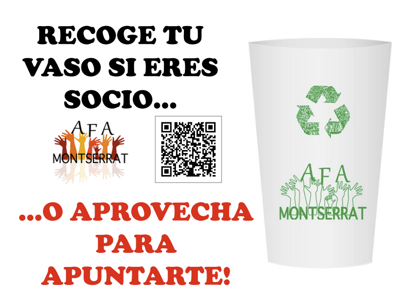 AfaMontserrat's tweet photo. Hoy en las fiestas "Recoge tu vaso si eres SOCIO/IA ... ... O aprovecha para apuntarte"
https://t.co/NvlcGezRch https://t.co/hZFYxhvZsN