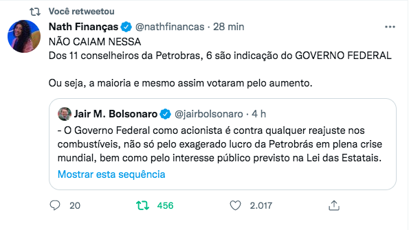 abocadelobo's tweet photo. Bolsonaro sendo desmascarado em praça pública pela @nathfinancas appreciation tweet

GASOLINA DO BOLSONARO https://t.co/ACJaw1QMMc