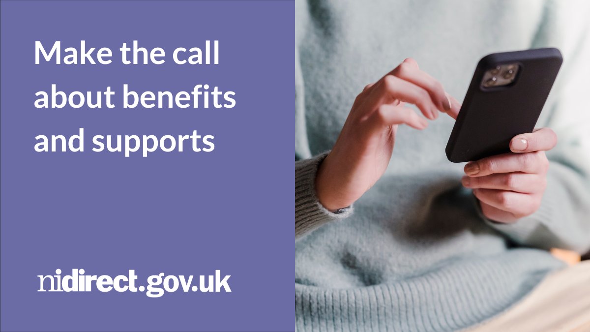 nidirect's tweet photo. Make the call to check if you or someone you know or care for may be entitled to additional benefits, supports and services.
Even if you’ve checked before, a change in circumstances may mean that support may now be available.
Find out more: https://t.co/E6OBtHTyBo 
@CommunitiesNI https://t.co/gE0zsHgDV3