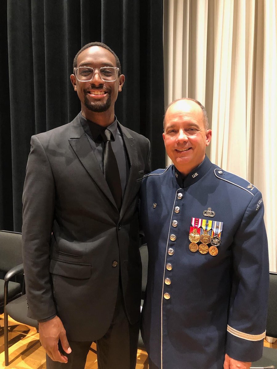 AA_Eagles's tweet photo. Congrats to AAE alum, Ceon Rumphs, on the distinguished honor of conducting the renowned #USAirForceBand as part of the @NatBandAssoc’s Young Composer &amp; Conductor Mentor Project. Ceon begins his doctoral program at #MichiganState this fall. @aae_band @ghsmob @GISDArts https://t.co/9GY1ooT6pz