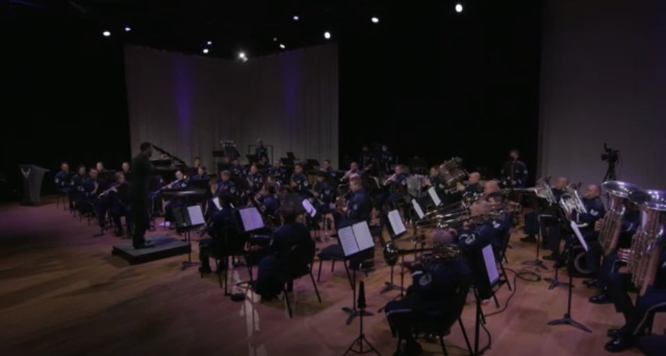 AA_Eagles's tweet photo. Congrats to AAE alum, Ceon Rumphs, on the distinguished honor of conducting the renowned #USAirForceBand as part of the @NatBandAssoc’s Young Composer &amp; Conductor Mentor Project. Ceon begins his doctoral program at #MichiganState this fall. @aae_band @ghsmob @GISDArts https://t.co/9GY1ooT6pz