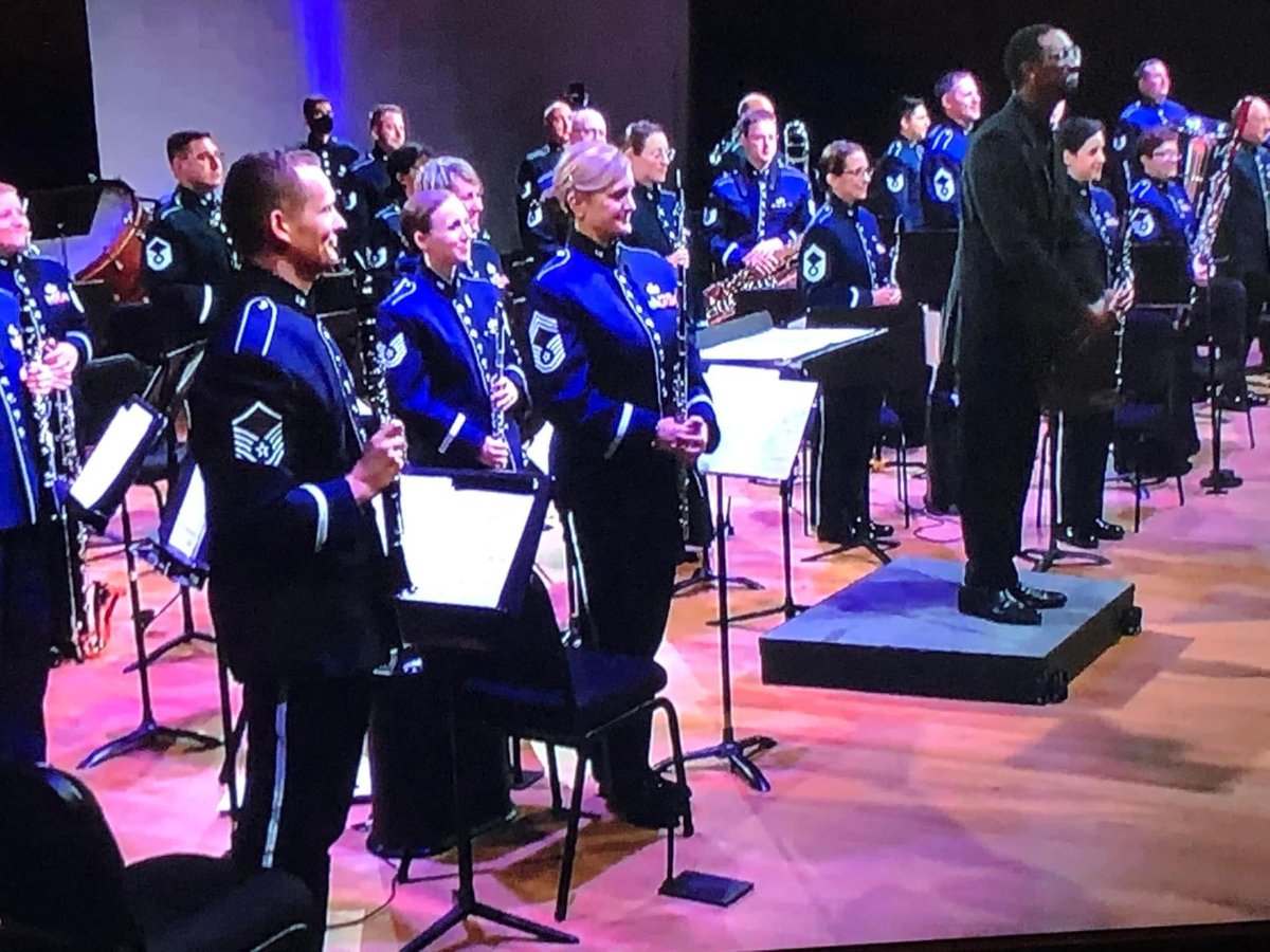 AA_Eagles's tweet photo. Congrats to AAE alum, Ceon Rumphs, on the distinguished honor of conducting the renowned #USAirForceBand as part of the @NatBandAssoc’s Young Composer &amp; Conductor Mentor Project. Ceon begins his doctoral program at #MichiganState this fall. @aae_band @ghsmob @GISDArts https://t.co/9GY1ooT6pz